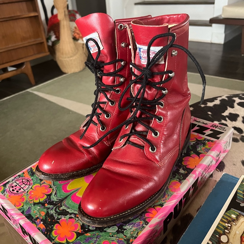 Red Justin Roper Boots Women’s 7 B
